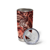 Personalised Maori Romantic Valentine Tumbler Cup The Hongi Kiss Red Galaxy