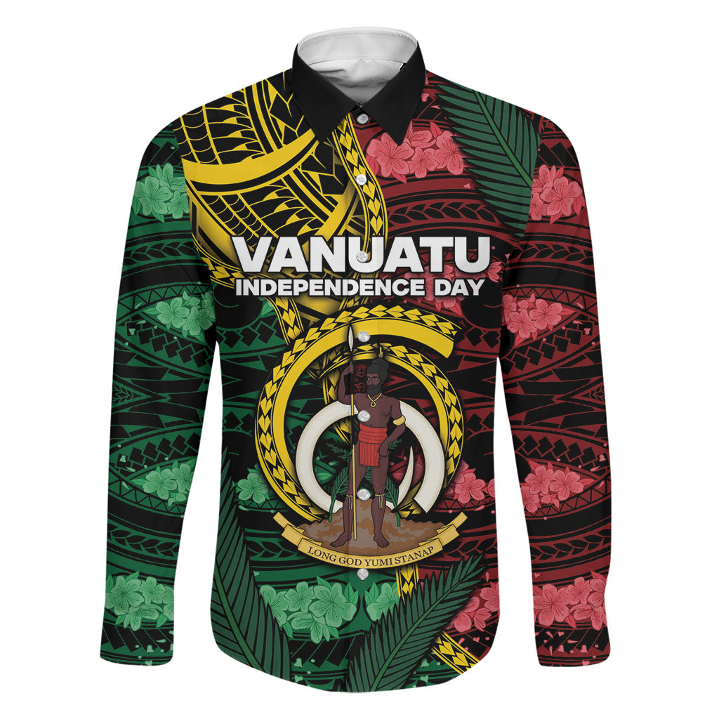 Personalised Vanuatu Independence Day Family Matching Mermaid Dress and Hawaiian Shirt Boar Tusk Warrior Tribal Floral Patterns