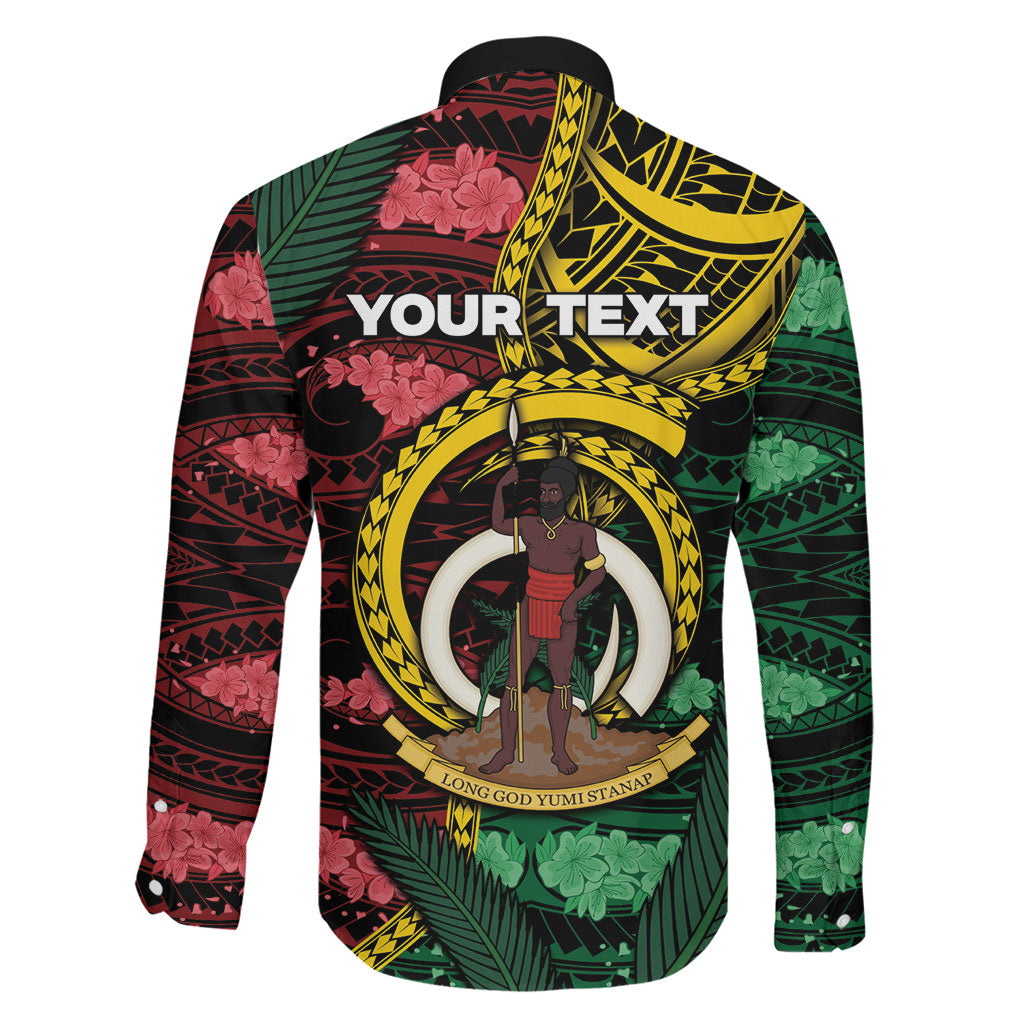 Personalised Vanuatu Independence Day Family Matching Off Shoulder Maxi Dress and Hawaiian Shirt Boar Tusk Warrior Tribal Floral Patterns
