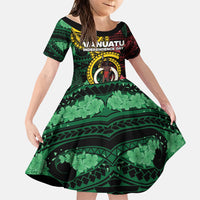 Personalised Vanuatu Independence Day Family Matching Puletasi and Hawaiian Shirt Boar Tusk Warrior Tribal Floral Patterns