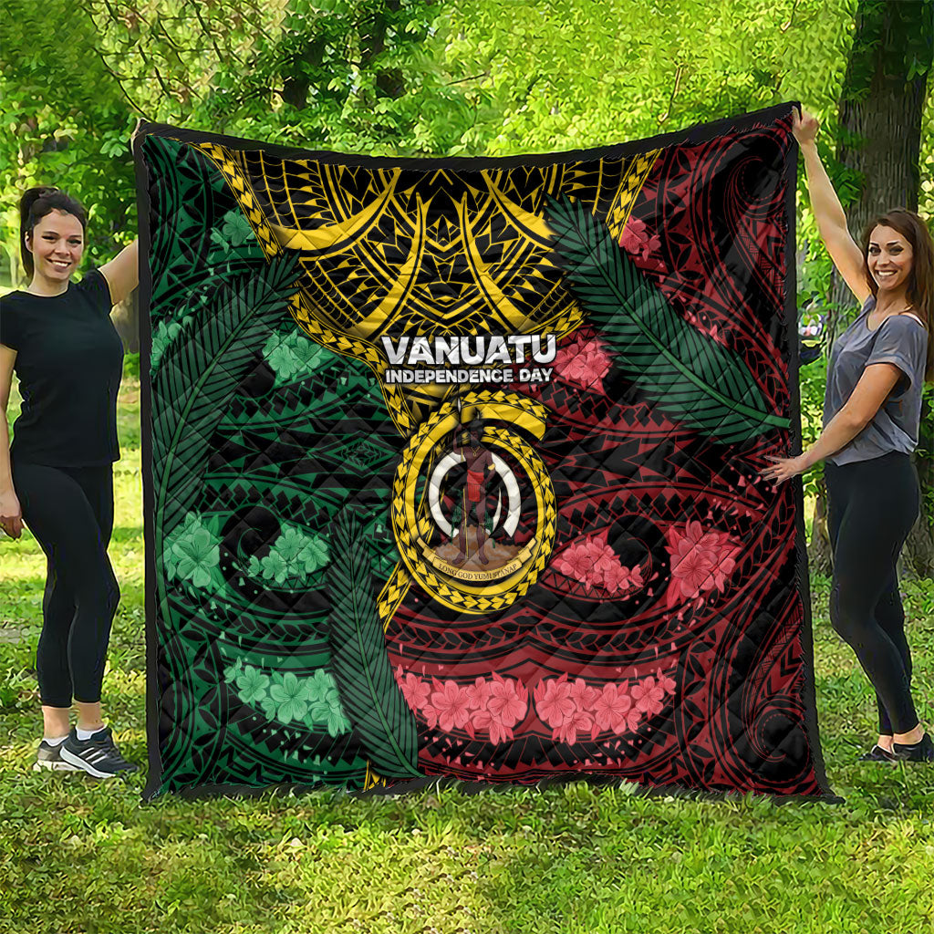 Vanuatu Independence Day Quilt Boar Tusk Warrior Tribal Floral Patterns