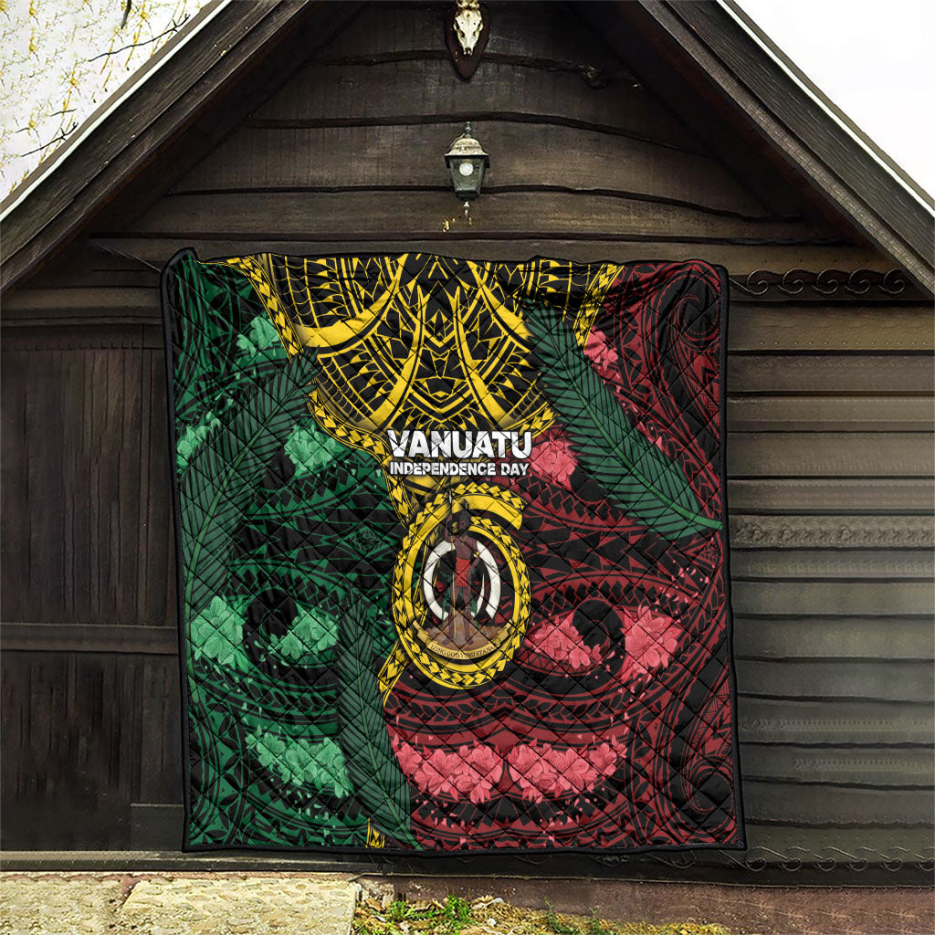 Vanuatu Independence Day Quilt Boar Tusk Warrior Tribal Floral Patterns