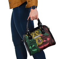 Vanuatu Independence Day Shoulder Handbag Boar Tusk Warrior Tribal Floral Patterns