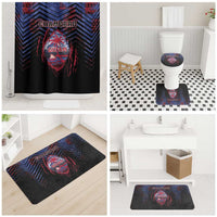 Guam Bathroom Set Chamorro Seal Tribal Scratch Design - Polynesian Pride