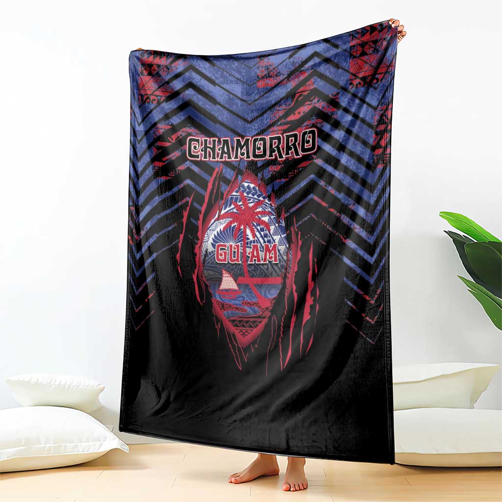 Guam Blanket Chamorro Seal Tribal Scratch Design - Polynesian Pride