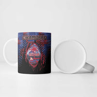 Personalised Guam Ceramic Mug Chamorro Seal Tribal Scratch Design - Polynesian Pride