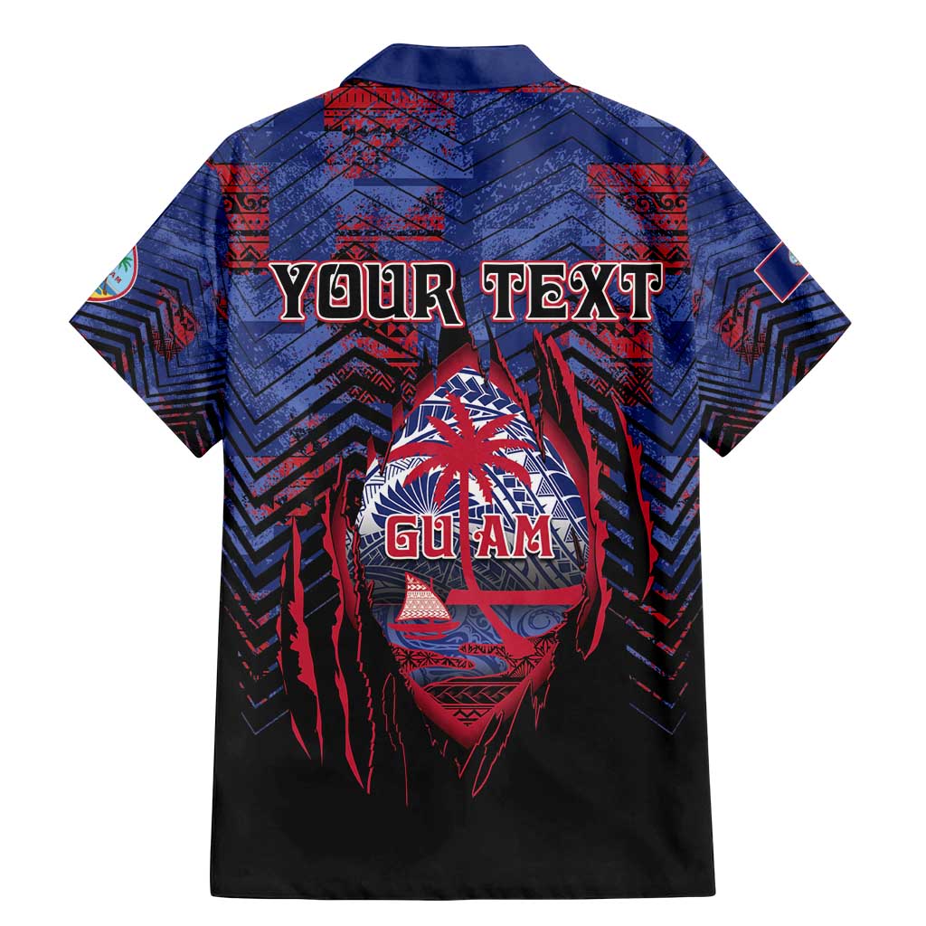 Personalised Guam Family Matching Mermaid Dress and Hawaiian Shirt Chamorro Seal Tribal Scratch Design DT05 - Polynesian Pride