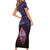 Personalised Guam Family Matching Short Sleeve Bodycon Dress and Hawaiian Shirt Chamorro Seal Tribal Scratch Design - Polynesian Pride