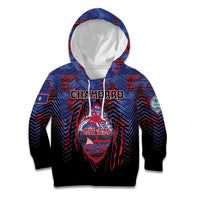 Personalised Guam Kid Hoodie Chamorro Seal Tribal Scratch Design - Polynesian Pride