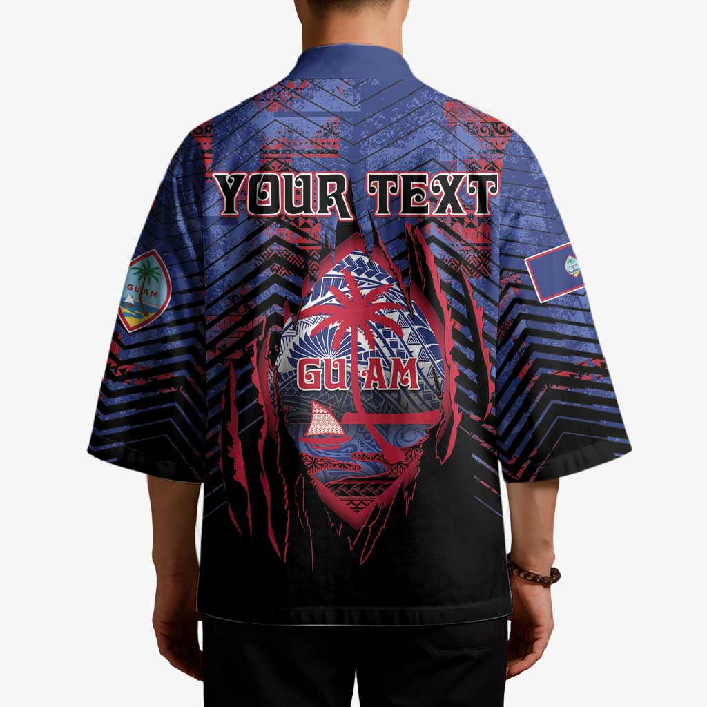 Personalised Guam Kimono Chamorro Seal Tribal Scratch Design - Polynesian Pride