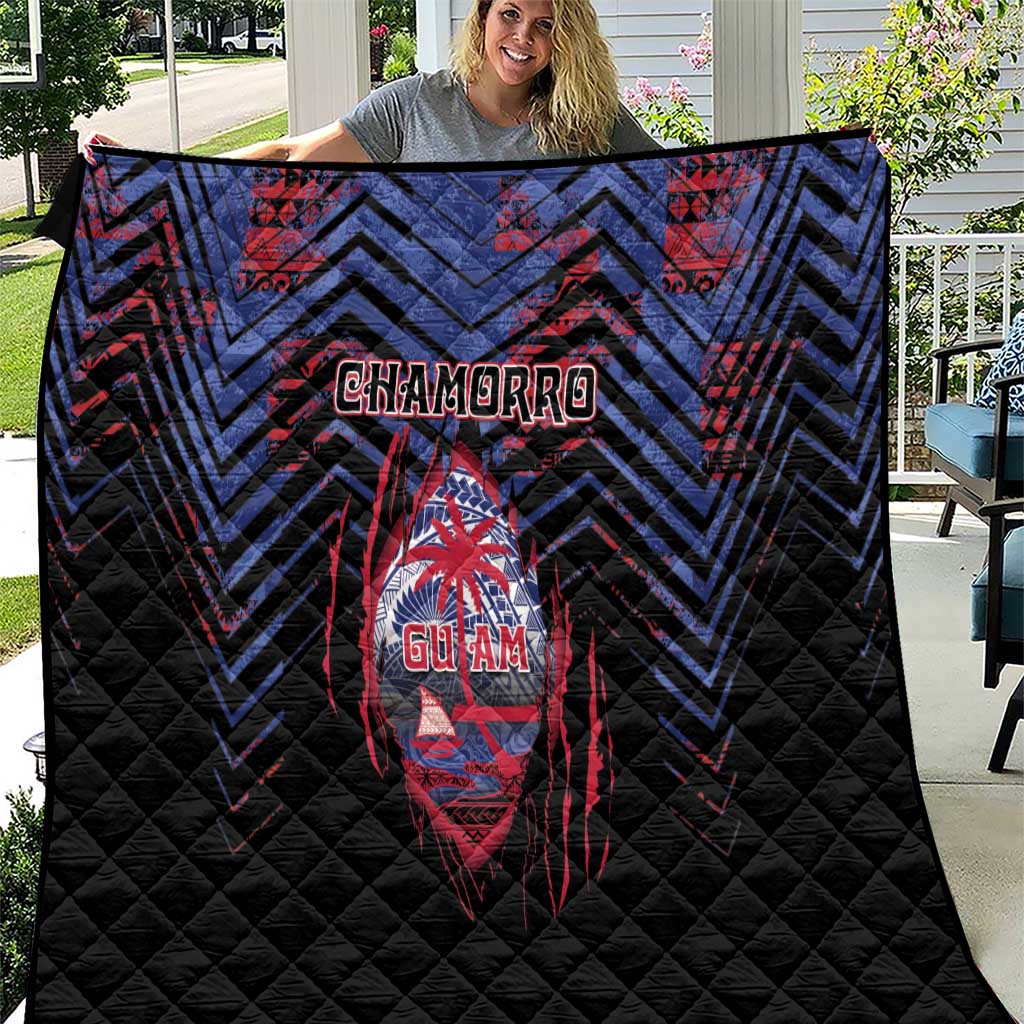 Guam Quilt Chamorro Seal Tribal Scratch Design - Polynesian Pride