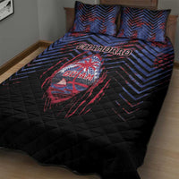 Guam Quilt Bed Set Chamorro Seal Tribal Scratch Design - Polynesian Pride