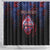 Guam Shower Curtain Chamorro Seal Tribal Scratch Design - Polynesian Pride