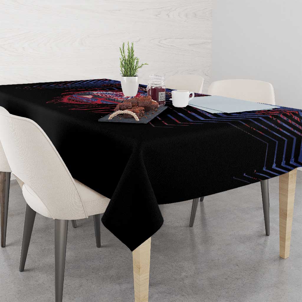 Guam Tablecloth Chamorro Seal Tribal Scratch Design - Polynesian Pride