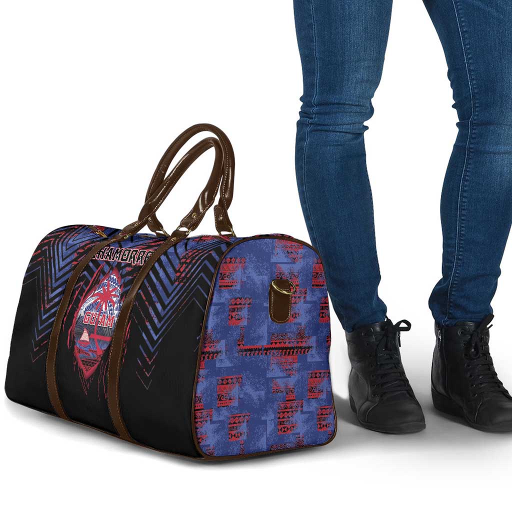 Guam Travel Bag Chamorro Seal Tribal Scratch Design - Polynesian Pride