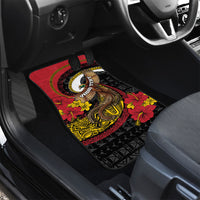 Personalised Papua New Guinea Language Week Car Mats Bird Of Paradise Tribal Floral Pattern DT05 - Polynesian Pride