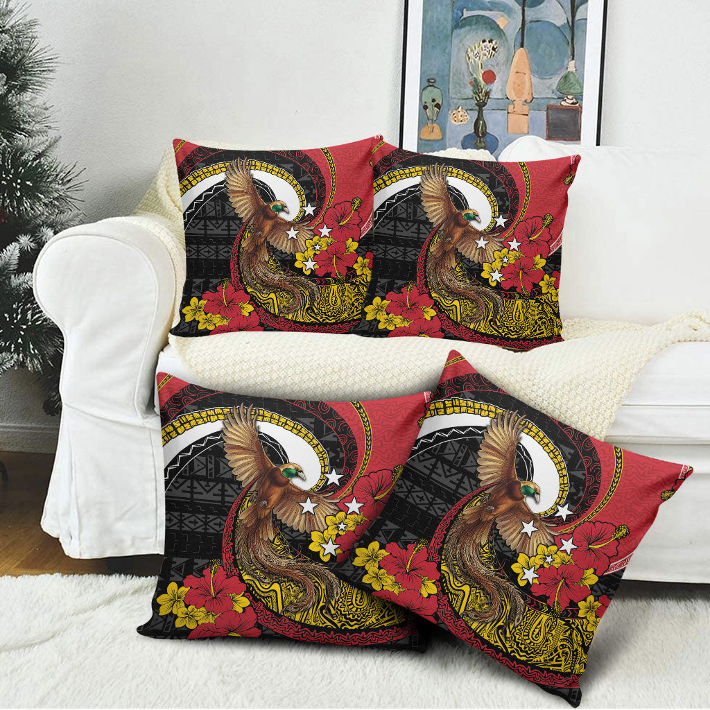 Papua New Guinea Language Week Pillow Cover Bird Of Paradise Tribal Floral Pattern DT05 - Polynesian Pride
