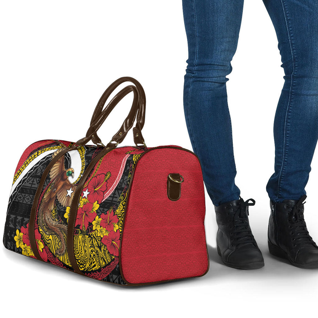 Papua New Guinea Language Week Travel Bag Bird Of Paradise Tribal Floral Pattern DT05 - Polynesian Pride