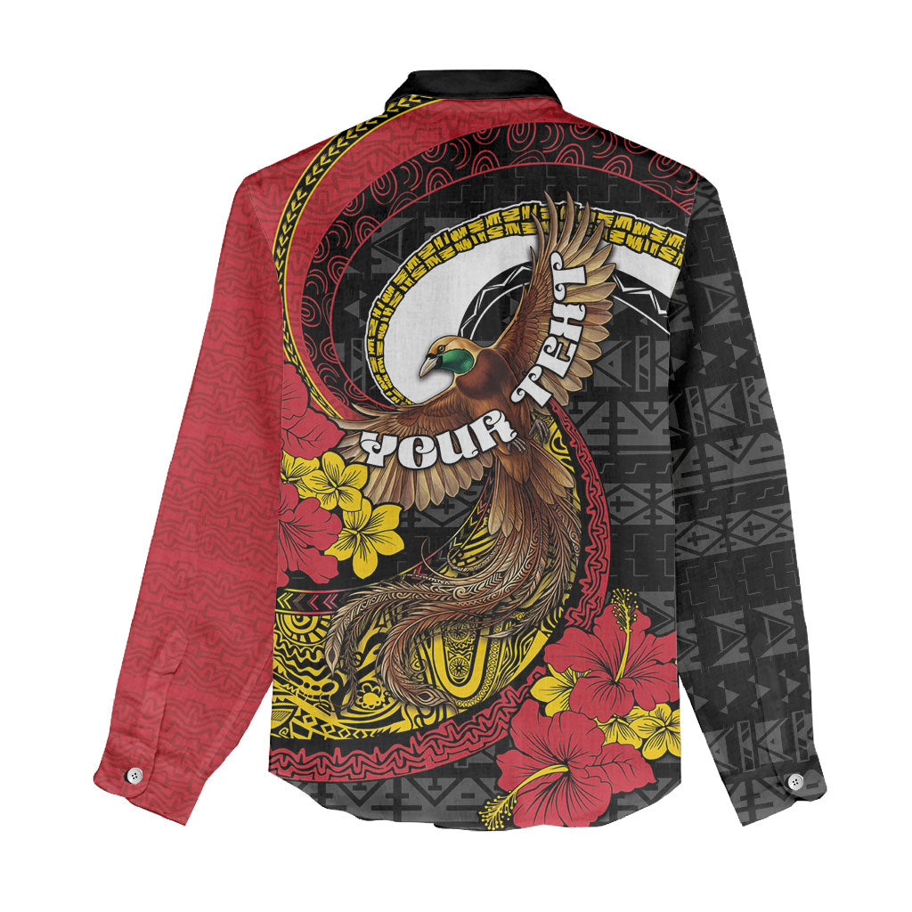 Personalised Papua New Guinea Language Week Women Casual Shirt Bird Of Paradise Tribal Floral Pattern DT05 - Polynesian Pride