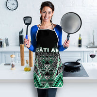 Aotearoa Ngati Awa Apron Maori Tribal Green Marble Paua Shell Pattern DT05 - Polynesian Pride