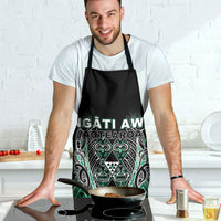 Aotearoa Ngati Awa Apron Maori Tribal Green Marble Paua Shell Pattern DT05 - Polynesian Pride