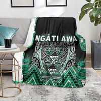 Aotearoa Ngati Awa Blanket Maori Tribal Green Marble Paua Shell Pattern DT05 - Polynesian Pride