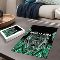 Aotearoa Ngati Awa Puzzle Maori Tribal Green Marble Paua Shell Pattern DT05 - Polynesian Pride