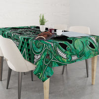 Aotearoa Ngati Awa Tablecloth Maori Tribal Green Marble Paua Shell Pattern DT05 - Polynesian Pride