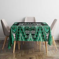 Aotearoa Ngati Awa Tablecloth Maori Tribal Green Marble Paua Shell Pattern DT05 - Polynesian Pride