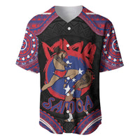 Personalised Samoa Mixed Martial Arts Baseball Jersey Flying Knee Of Samoan - Polynesian Pride