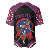 Personalised Samoa Mixed Martial Arts Baseball Jersey Flying Knee Of Samoan - Polynesian Pride