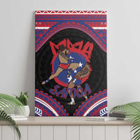 Samoa Mixed Martial Arts Canvas Wall Art Flying Knee Of Samoan - Polynesian Pride