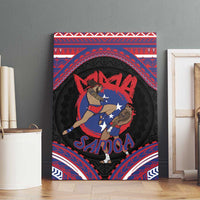 Samoa Mixed Martial Arts Canvas Wall Art Flying Knee Of Samoan - Polynesian Pride