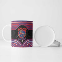 Personalised Samoa Mixed Martial Arts Ceramic Mug Flying Knee Of Samoan - Polynesian Pride