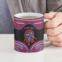 Personalised Samoa Mixed Martial Arts Ceramic Mug Flying Knee Of Samoan - Polynesian Pride