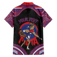Personalised Samoa Mixed Martial Arts Family Matching Long Sleeve Bodycon Dress and Hawaiian Shirt Flying Knee Of Samoan DT05 - Polynesian Pride