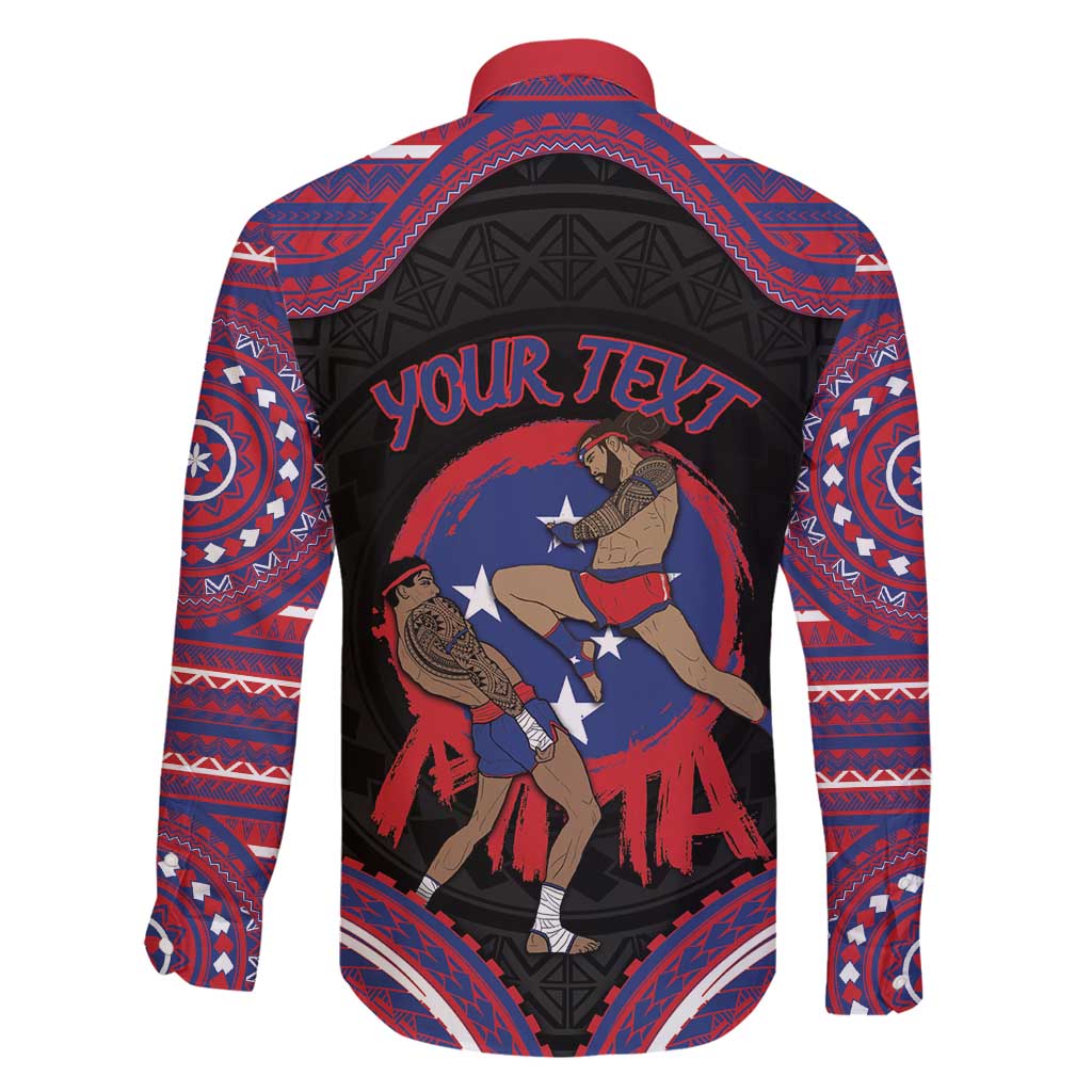 Personalised Samoa Mixed Martial Arts Family Matching Puletasi and Hawaiian Shirt Flying Knee Of Samoan DT05 - Polynesian Pride