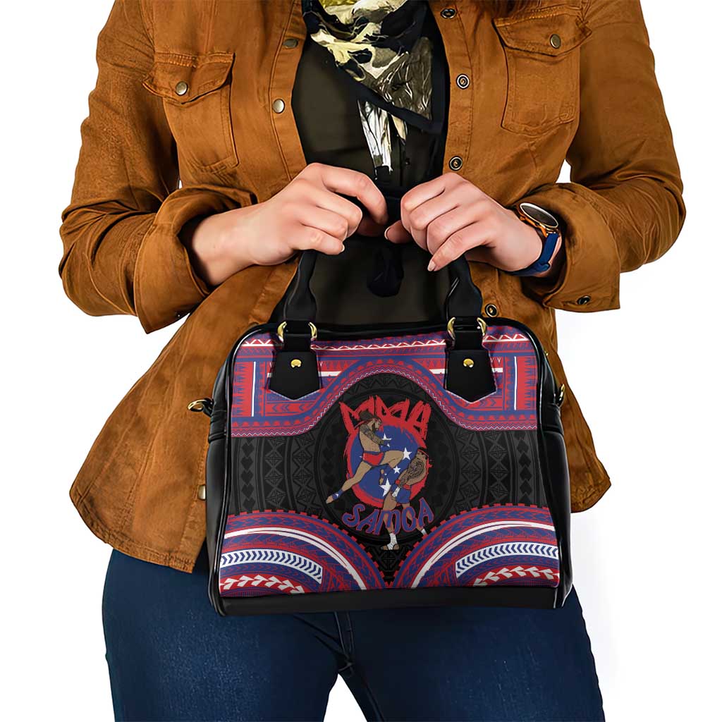 Samoa Mixed Martial Arts Shoulder Handbag Flying Knee Of Samoan - Polynesian Pride