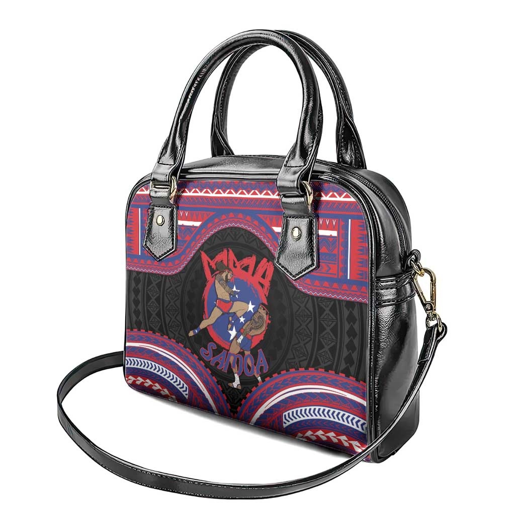 Samoa Mixed Martial Arts Shoulder Handbag Flying Knee Of Samoan - Polynesian Pride