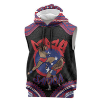 Personalised Samoa Mixed Martial Arts Sleeveless Hoodie Flying Knee Of Samoan - Polynesian Pride