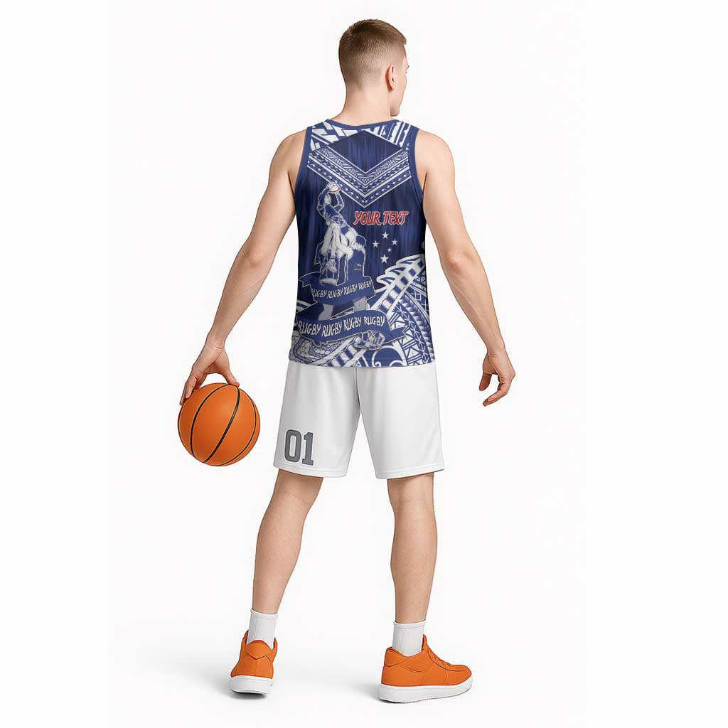 Personalised Samoa Rugby Basketball Jersey Pacific Warrior Glory - Polynesian Pride