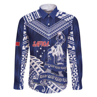 Personalised Samoa Rugby Family Matching Summer Maxi Dress and Hawaiian Shirt Pacific Warrior Glory - Polynesian Pride