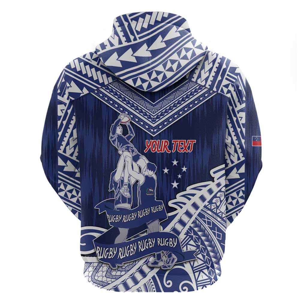 Personalised Samoa Rugby Hoodie Pacific Warrior Glory - Polynesian Pride