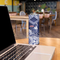 Personalised Samoa Rugby Skinny Tumbler Pacific Warrior Glory - Polynesian Pride
