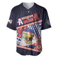 Personalized American Samoa Baseball Jersey Bald Eagle With Polynesian Pattern - Polynesian Pride