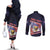 Personalized American Samoa Couples Matching Off The Shoulder Long Sleeve Dress and Long Sleeve Button Shirt Bald Eagle With Polynesian Pattern - Polynesian Pride