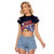 Personalized American Samoa Raglan Cropped T Shirt Bald Eagle With Polynesian Pattern - Polynesian Pride