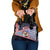 American Samoa Shoulder Handbag Bald Eagle With Polynesian Pattern - Polynesian Pride