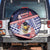 American Samoa Spare Tire Cover Bald Eagle With Polynesian Pattern - Polynesian Pride
