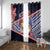 American Samoa Window Curtain Bald Eagle With Polynesian Pattern - Polynesian Pride